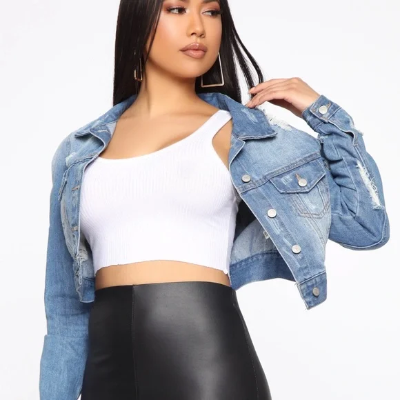 Cropped Jean jacket - Picture 2 of 5